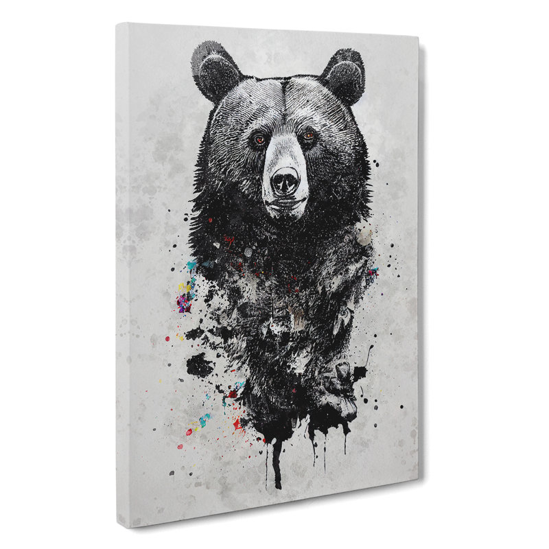 Graffiti Bear No.1 - Wrapped Canvas, 50cm H x 35cm W x 3cm D