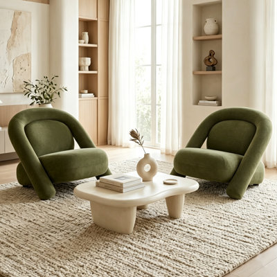 Modern 30" Armless Velvet Accent Chair With High-density Foam