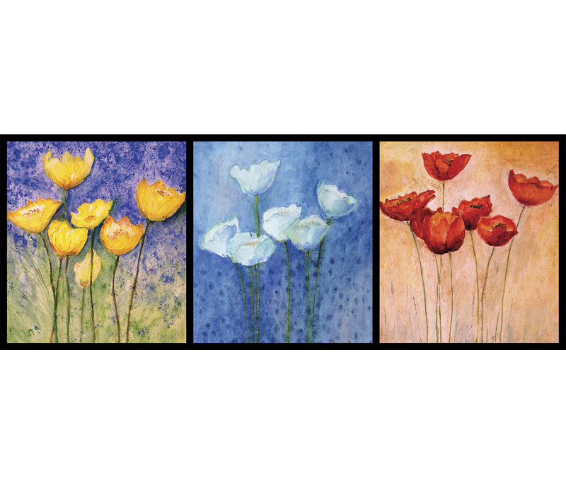 Adhésif mural floral à l'aquarelle