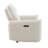 Cream Chenille Power Recliner Chair With USB Port, Modern Motion Reclining Armchair For Living Room
