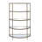 Aditya Contemporary Rectangular Mirrored Rack in Antique Brass