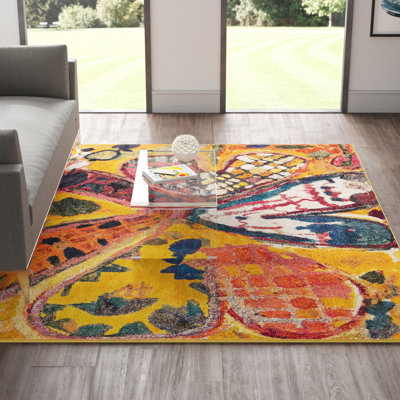 Ansela Washable Abstract Indoor Rug