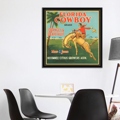 Publicité rétro sur toile «Florida Cowboy Oranges and Grapefruit»