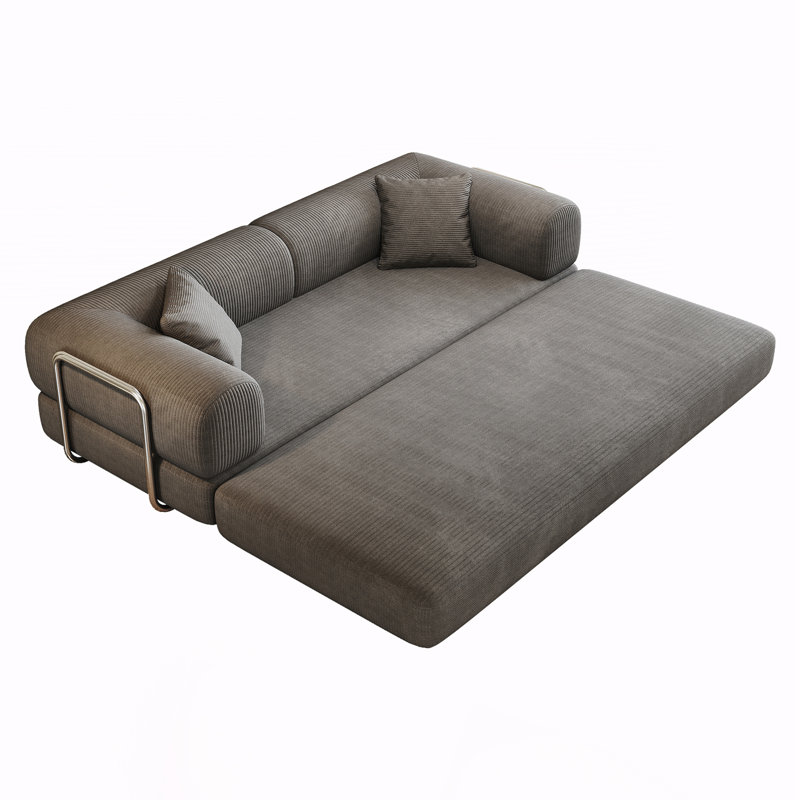 Canapé-lit Boneless, canapé-lit pliable sans assemblage, Gris