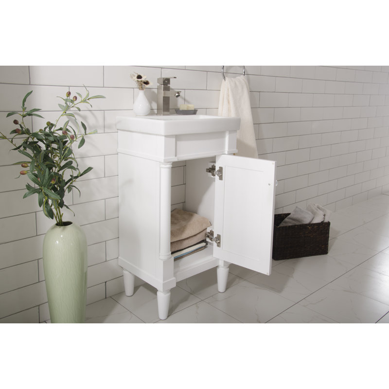 Ensemble de meuble-lavabo simple 17 po Esperanza, Blanc