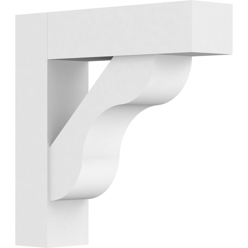 Support standard en PVC de qualité architecturale avec extrémités en bloc Carmel, H 20 po x l 5 po x P 20 po