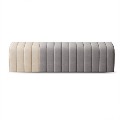 Banc rembourré crème et blanc clair