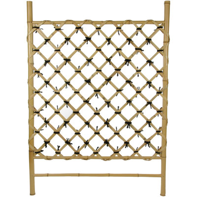 Japanese Wood Lattice Panel Trellis