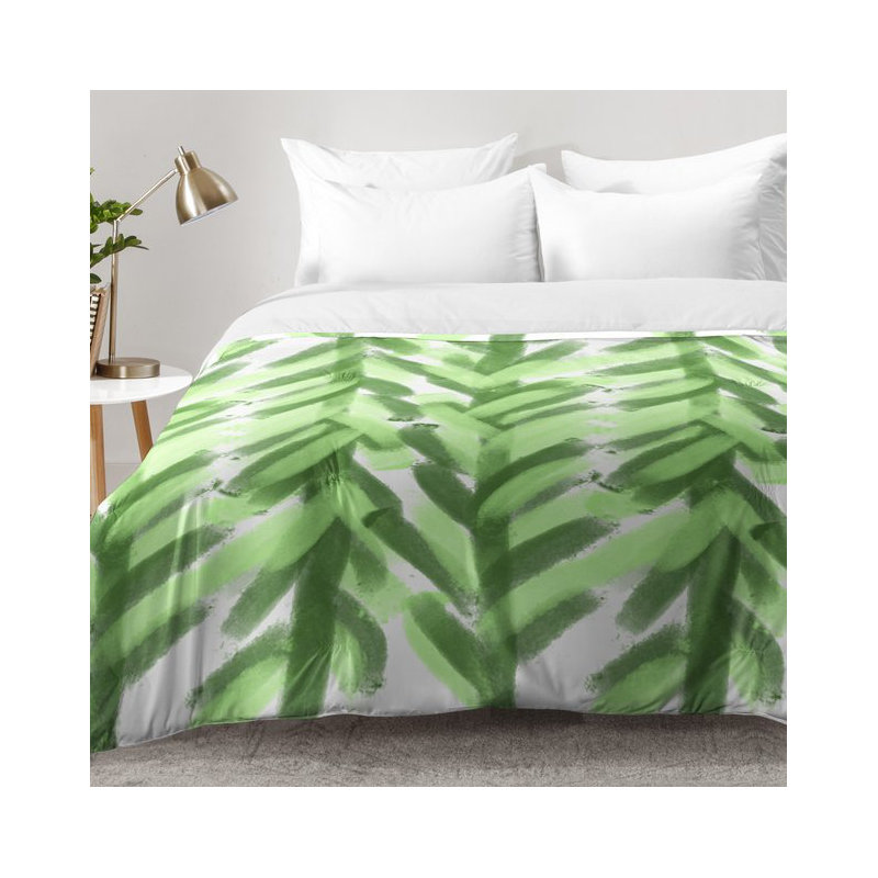 Ensemble d'édredon Allyson Johnson Greenery Forest, Édredon double / grand + 2 taies décoratives sta