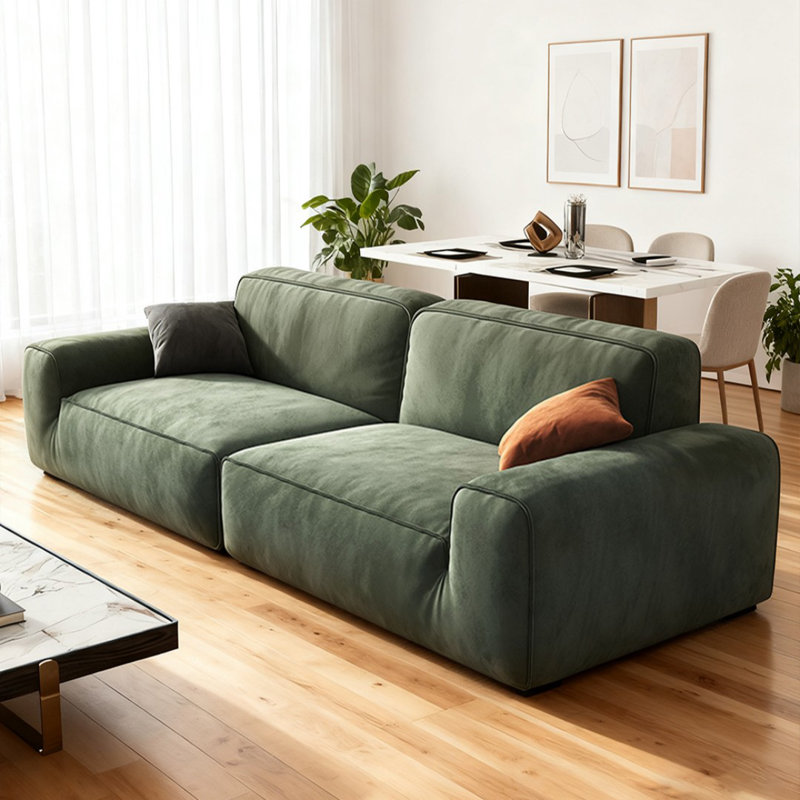 Canapé modulaire en polyester vert