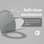 Anthracite Plastic Standard Adjustable Armrests Toilet Seat-1215608313