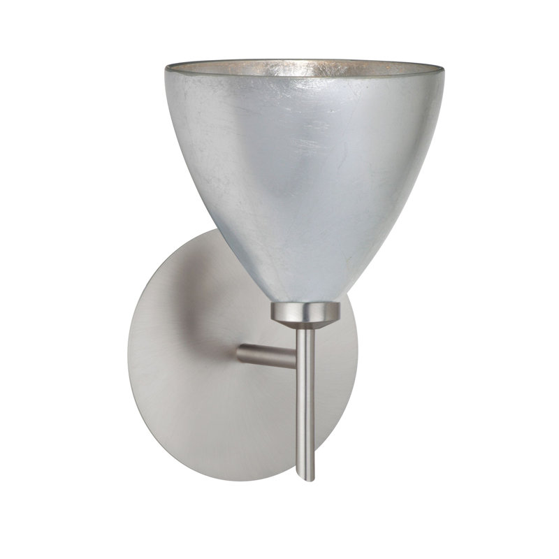 Mia Armed Sconce, Satin Nickel, Magma, Incandescent