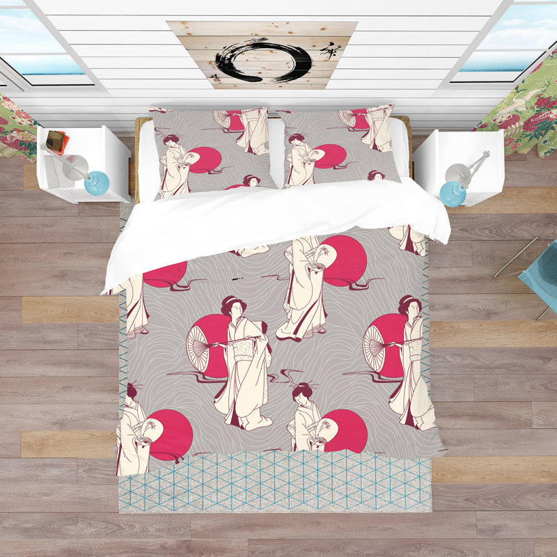 Ensemble de housse de couette oriental, Housse de couette double / grand + 2 taies