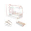 Lit simple en bois avec deux tiroirs (blanc)
