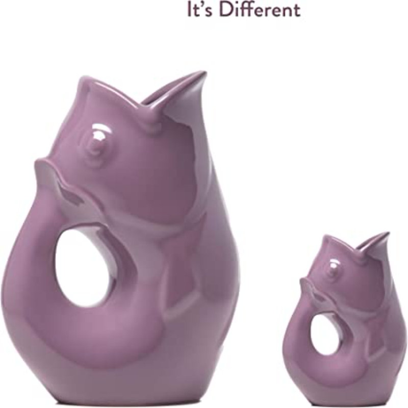 Gurgle Pot Pitcher - 4 PC Collection - 1 Extra Large, 1 Small And 1 Salt & Pepper Shaker Set, Lavendar