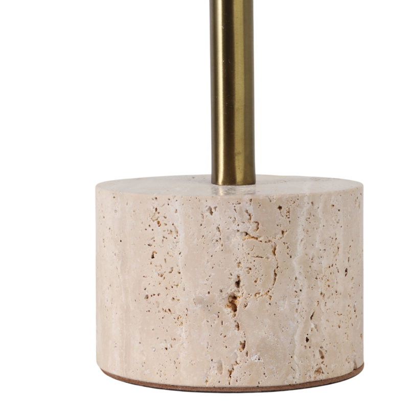 Table d'appoint Elegant Travertine Top, 12"W x 22"H x12"L