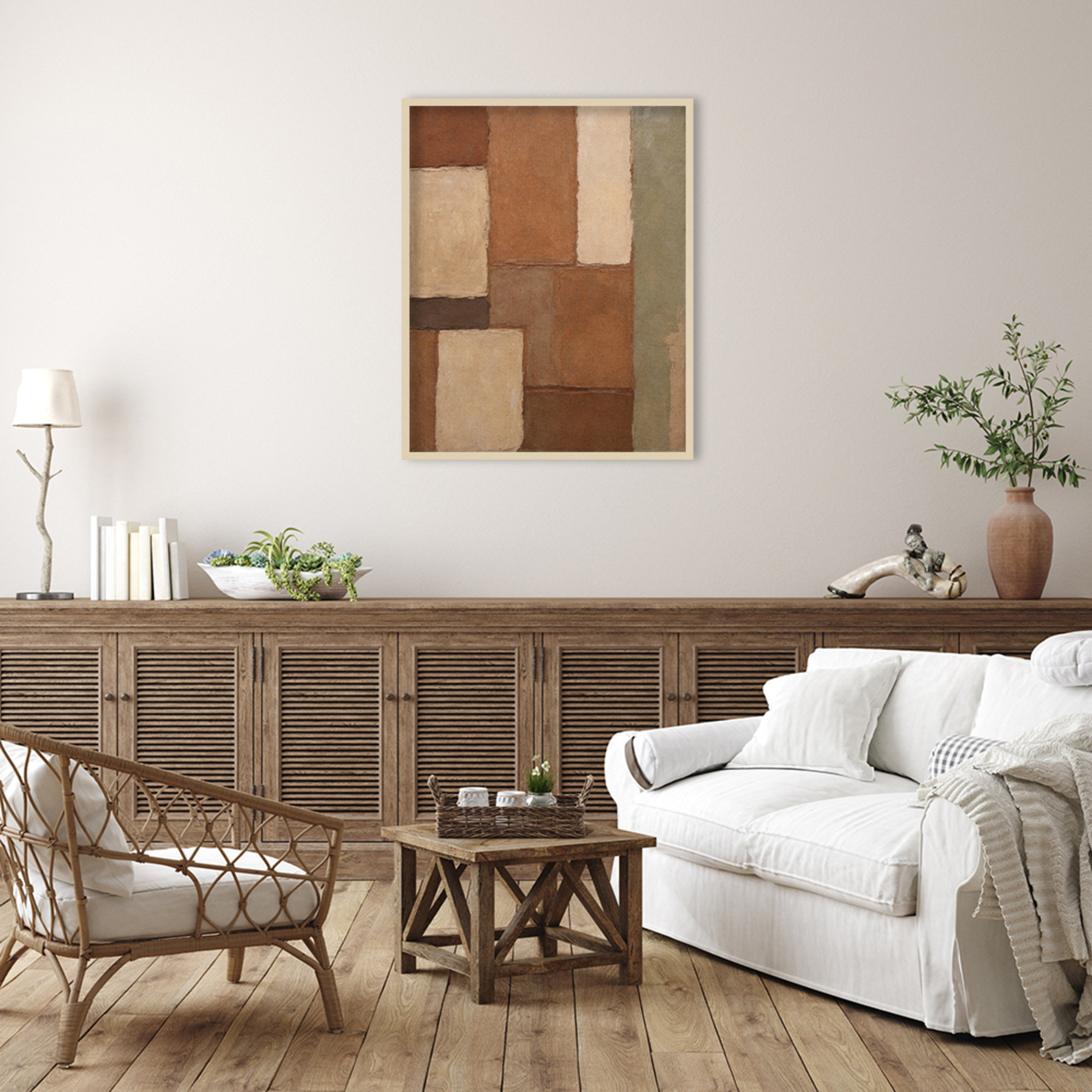 Arcilla by Dan Hobday Wood Framed Wall Art Print, Brown, 41" H x 33" W