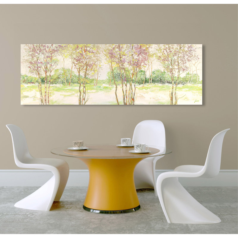 Birch Forest by Lucas - Wrapped Canvas Painting, 40cm H x 120cm W x 4cm D