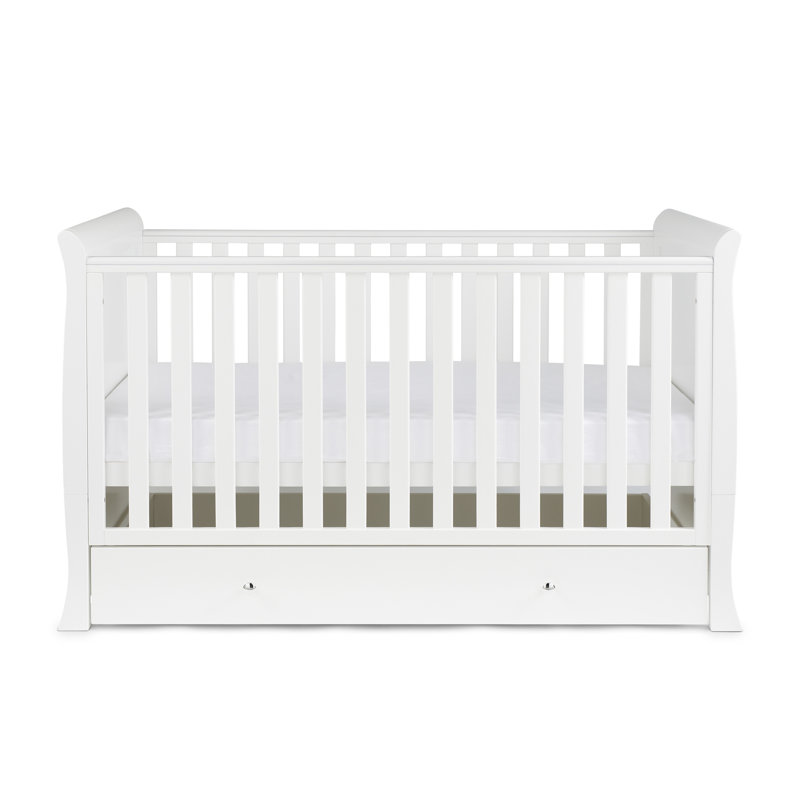 Snowdon Classic Cot Bed and Fibre Mattress  - White