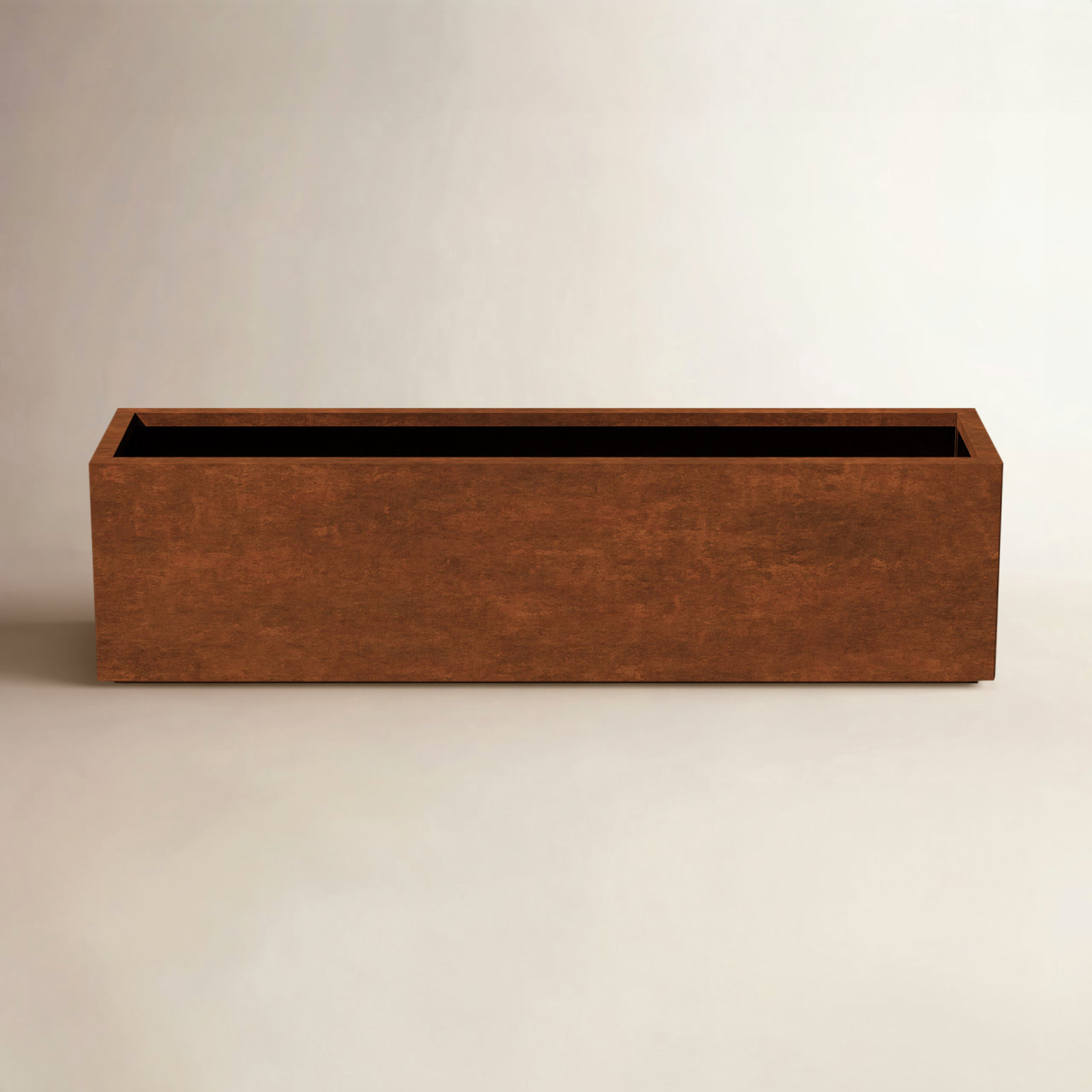 Corten Steel Series Long Box Planter, 16.25" H x 60" W x 15" D
