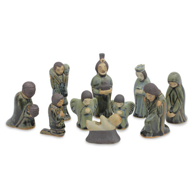 Ensemble de crèche de Noël en céramique 10 pièces Rami Unique