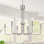 Luminaire suspendu de style lustre minimaliste moderne à 6/8 lumières pour salle à manger Velleda