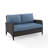 Mosca 51'' Wide Metal Loveseat with Cushions-48217015