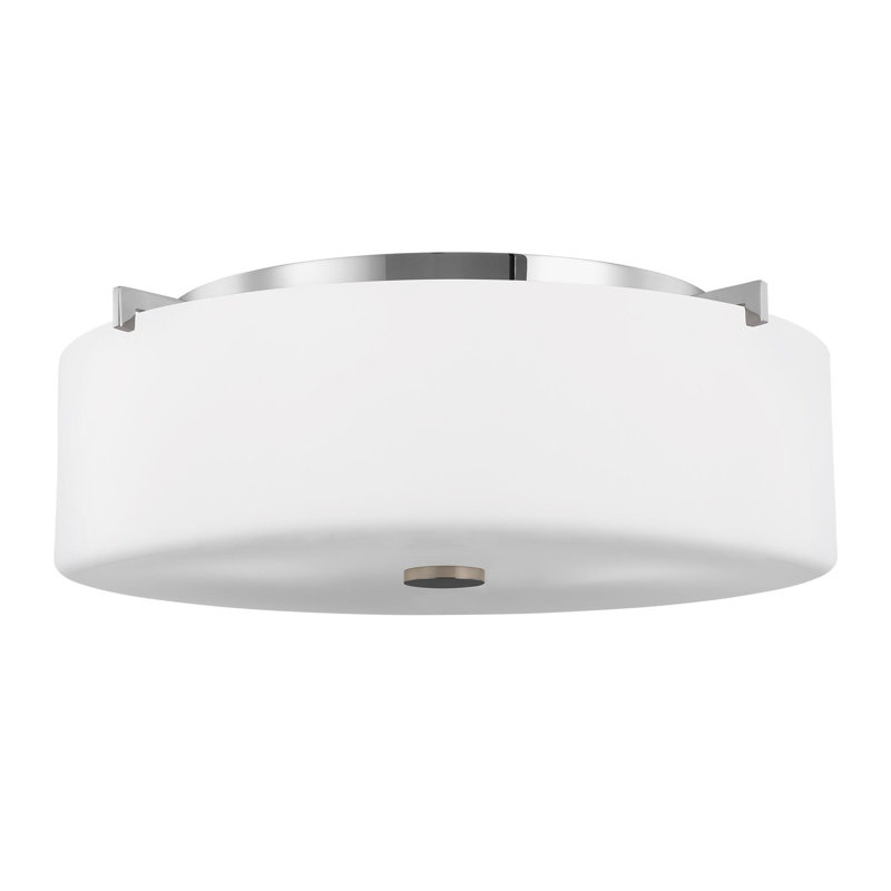 Spencer 3-Light Flush Mount, Chrome, No, No