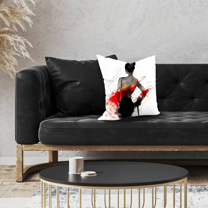 Elegance White Abstract – Throw Pillow Cover Only, Double-Sided Print, Insert Not Included