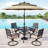 Leonard 4 - Person Patio Dining Set with Square Table , Cushions Included-234468066