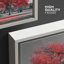 "Red Tree Leaves Forest In The Park Nature Landscape", ensemble de 3 reproductions sur toiles encadrées-96384575-96384576