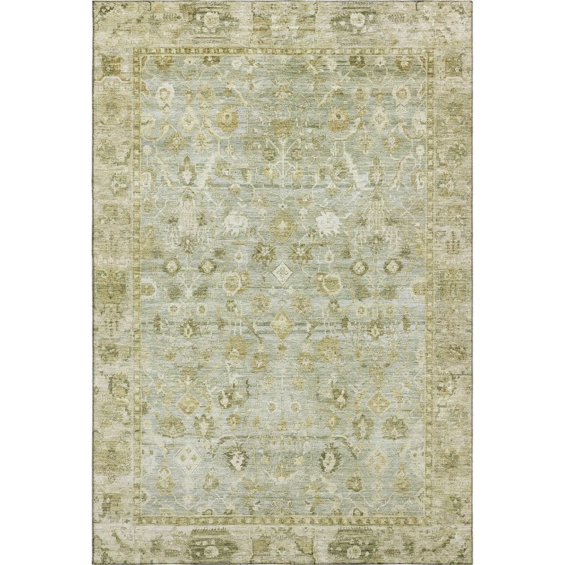 Premium Machine Washable Maag AMF1772 Global Rug, Rectangle 9' x 12'