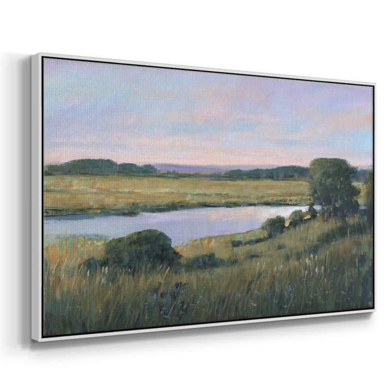" Spring Marsh II ", 25" H x 37" W x 2" D, White