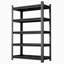 Étagère de rangement réglable en métal noir mat à 5 niveaux 39,37 x 19,68 x 63 pouces pour le garage et l'organisation à la maison