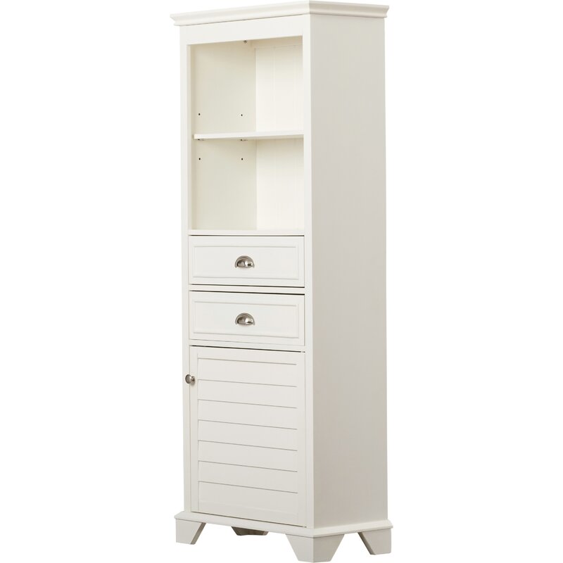 Gracie Oaks Jaiheem Freestanding Linen Cabinet & Reviews | Wayfair