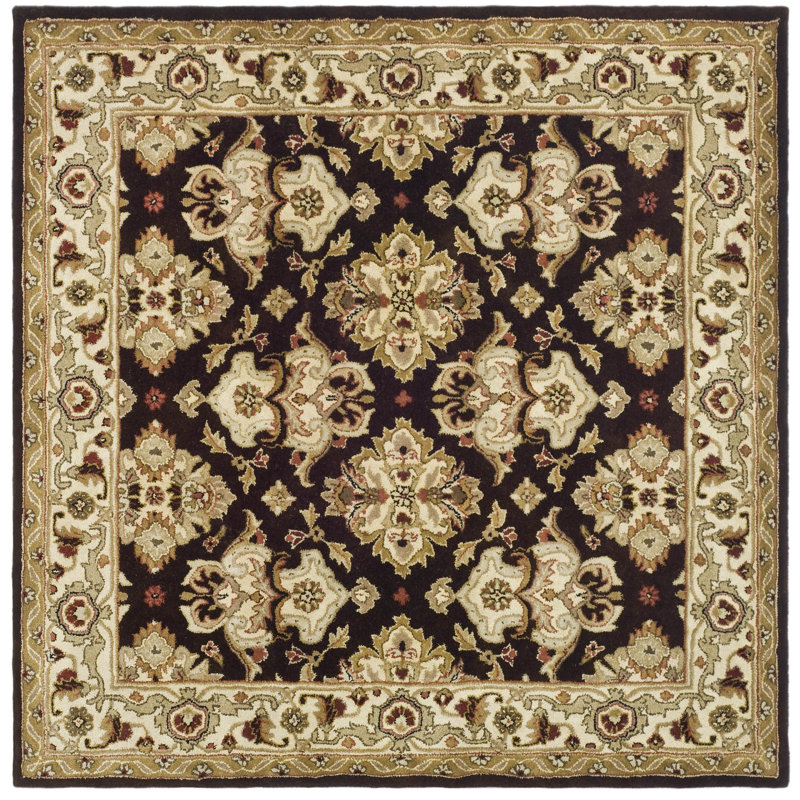 Tapis en laine touffeté à la main Balthrop, Carré 6 pi