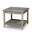 Élégante table d'appoint en eucalyptus - 2 tablettes pratiques - pièce fonctionnelle