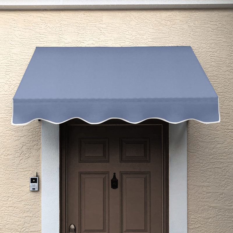Auvent fixe Awntech San Francisco, H 16 po x l 40,5 po x P 30 po, Bleu cendré