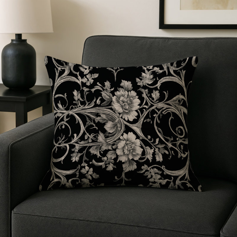 Obsidian Twist Indoor And Outdoor Pillow, Square 20"