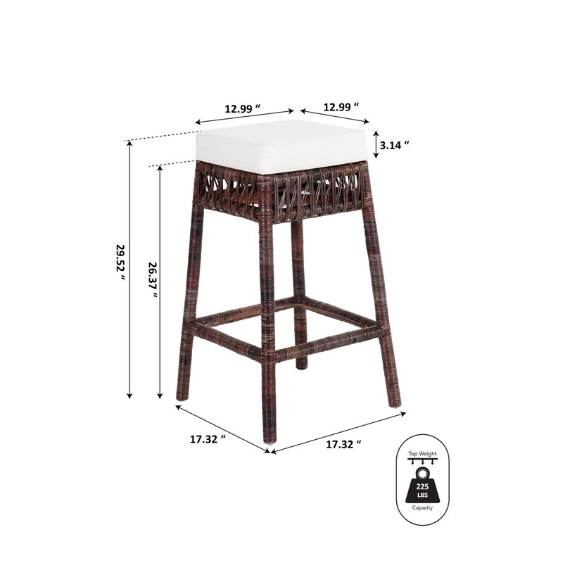 Jacy Upholstered Counter Stool,  Bar Stool (29.52” Seat Height)