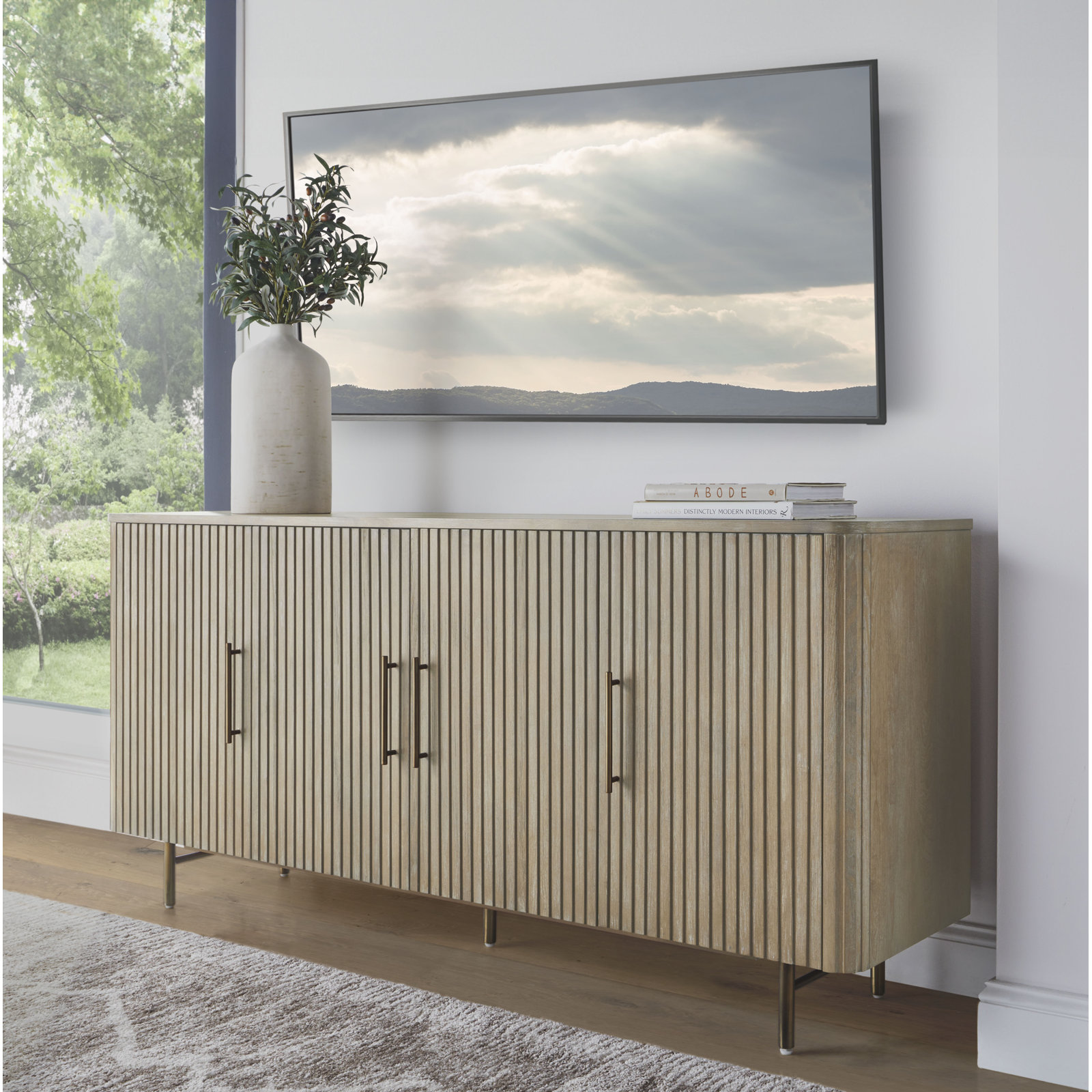 Adona 71'' Media Console, Ivory