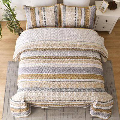 3 Pieces Boho Lightweight All-Season Quilt Set