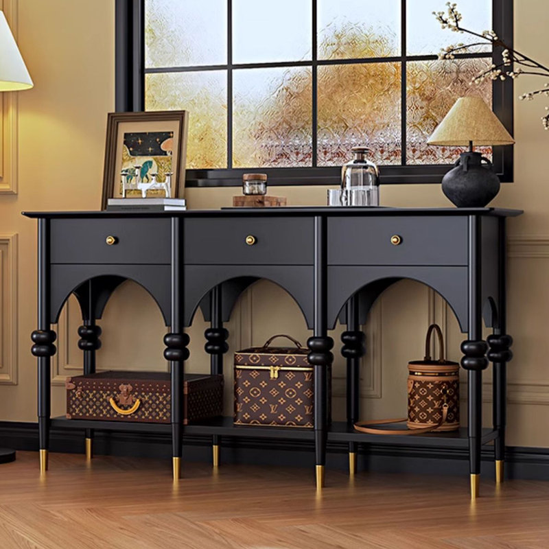 Bramlett 59'' Console Table, 31.5" H x 59" W x 13.8" D, Black