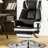 21.9 Wide Faux Leather Executive Office Chair with Footrest High-Back Computer Desk Chair with Adjustable Lumbar Support & Armrests