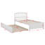 Structure de lit plateforme en bois avec lit gigogne-1812949110