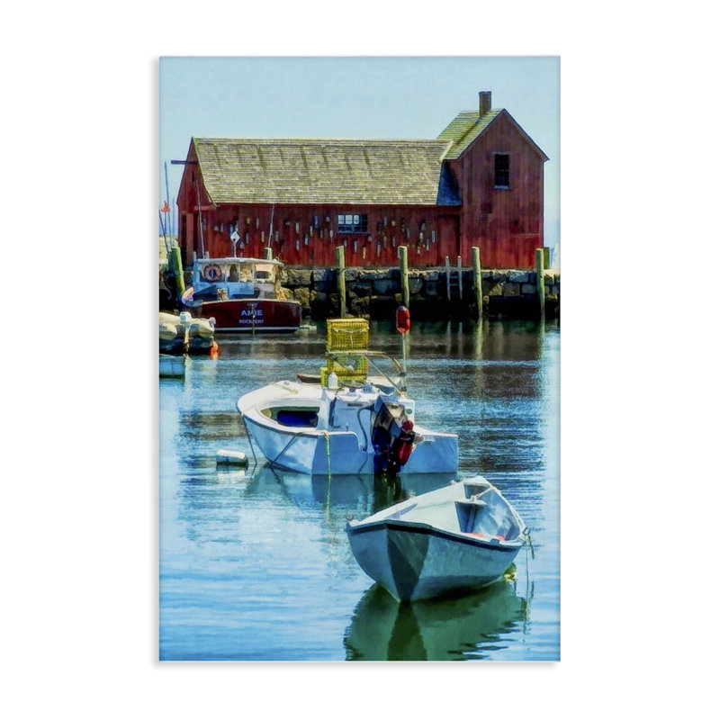  Tranquil Boat Harbour Canvas Wall Art by Graffi*tee Studios, H 36 po x l 24 po
