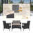 Alifa 4 - Person Patio Conversation Set with Cushions-489670709-489670706