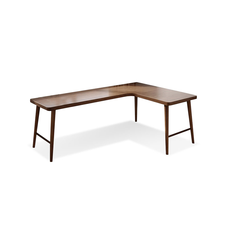 Bureau d'angle en L noyer, Oui, 29.53"H*70.87"W*55.12"D