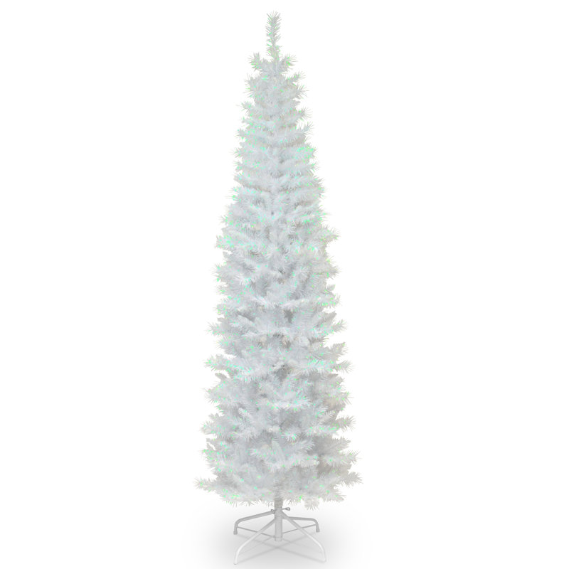 Arbre à guirlandes de Noël blanches irisées, 6 pi
