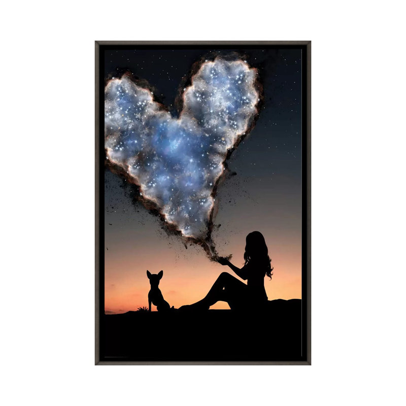 "Heart" par Abdullah Evindar-impression d’art graphique, Pas de tapis, H 26 po x l 18 po x 1,5 po
